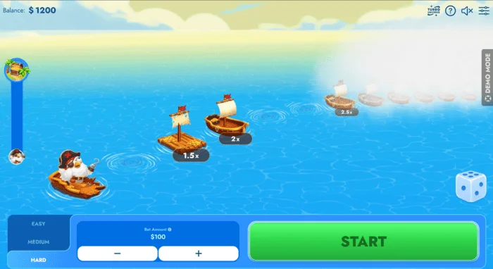 หน้าจอเกม Chicken Pirate Route